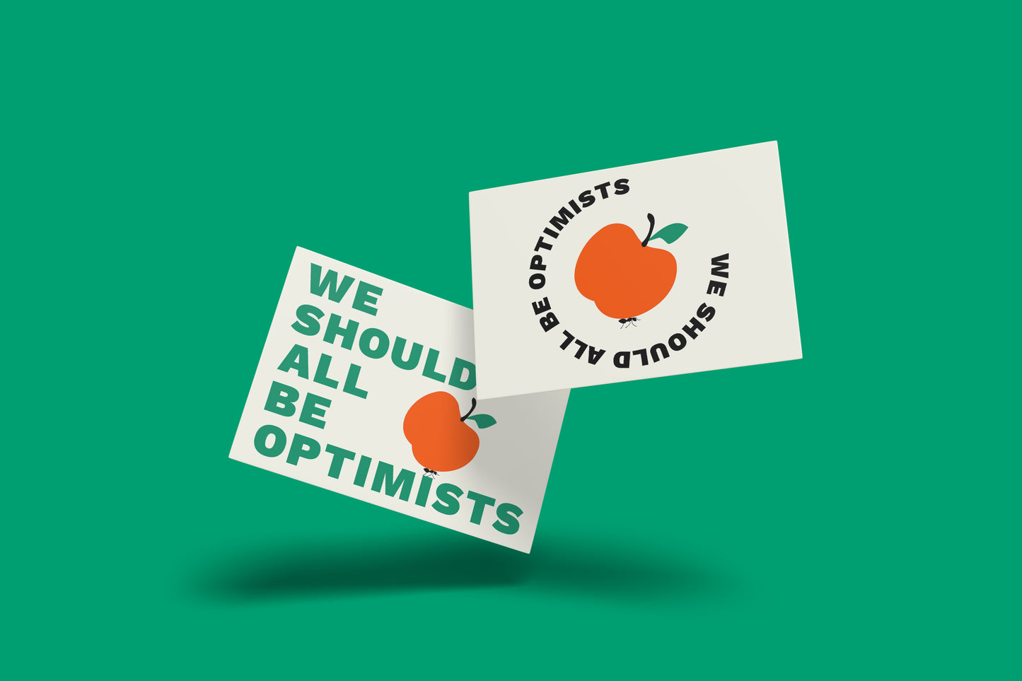 5-teiliges Postkartenset »We should all be optimists«
