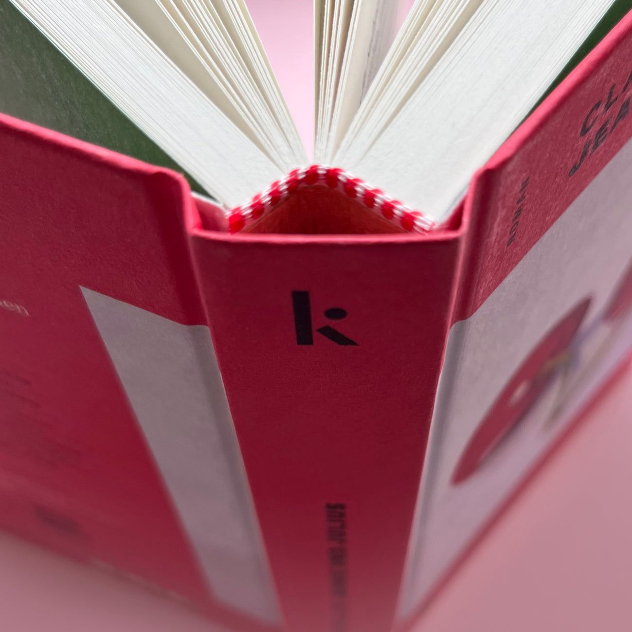 Ausschnitt des Buchrückens von »Jeanie und Julius«, aufgestellt.