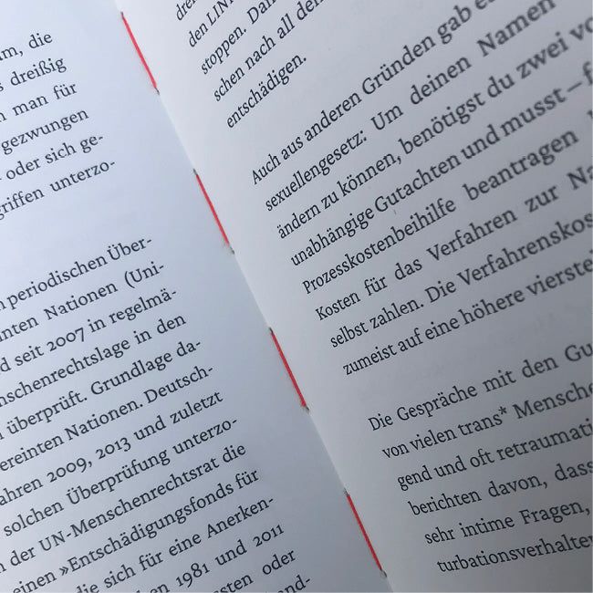Ausschnitt von Seiten aus der Mitte von »Lieber Jonas oder der Wunsch nach Selbstbestimmung«