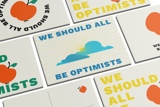 5-teiliges Postkartenset »We should all be optimists«