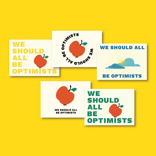 5-teiliges Postkartenset »We should all be optimists«