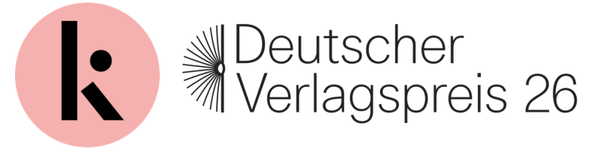 Logo des Kjona Verlags mit dem Siegel Deutscher Verlagspreis 2026