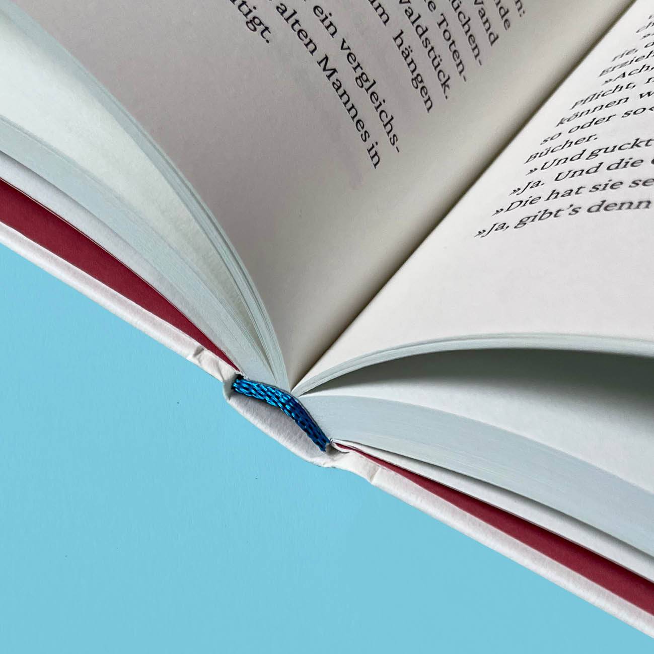 Ausschnitt der aufgeschlagenen Buchseiten von »Die lichten Sommer«. 