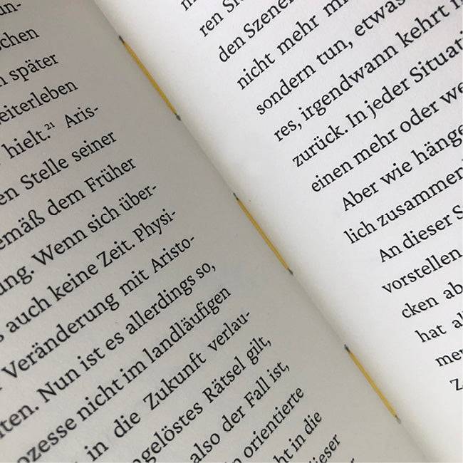 Ausschnitt der mittleren Seiten von »Liebe Kinder oder die Zukunft als Quelle der Verantwortung«. 
