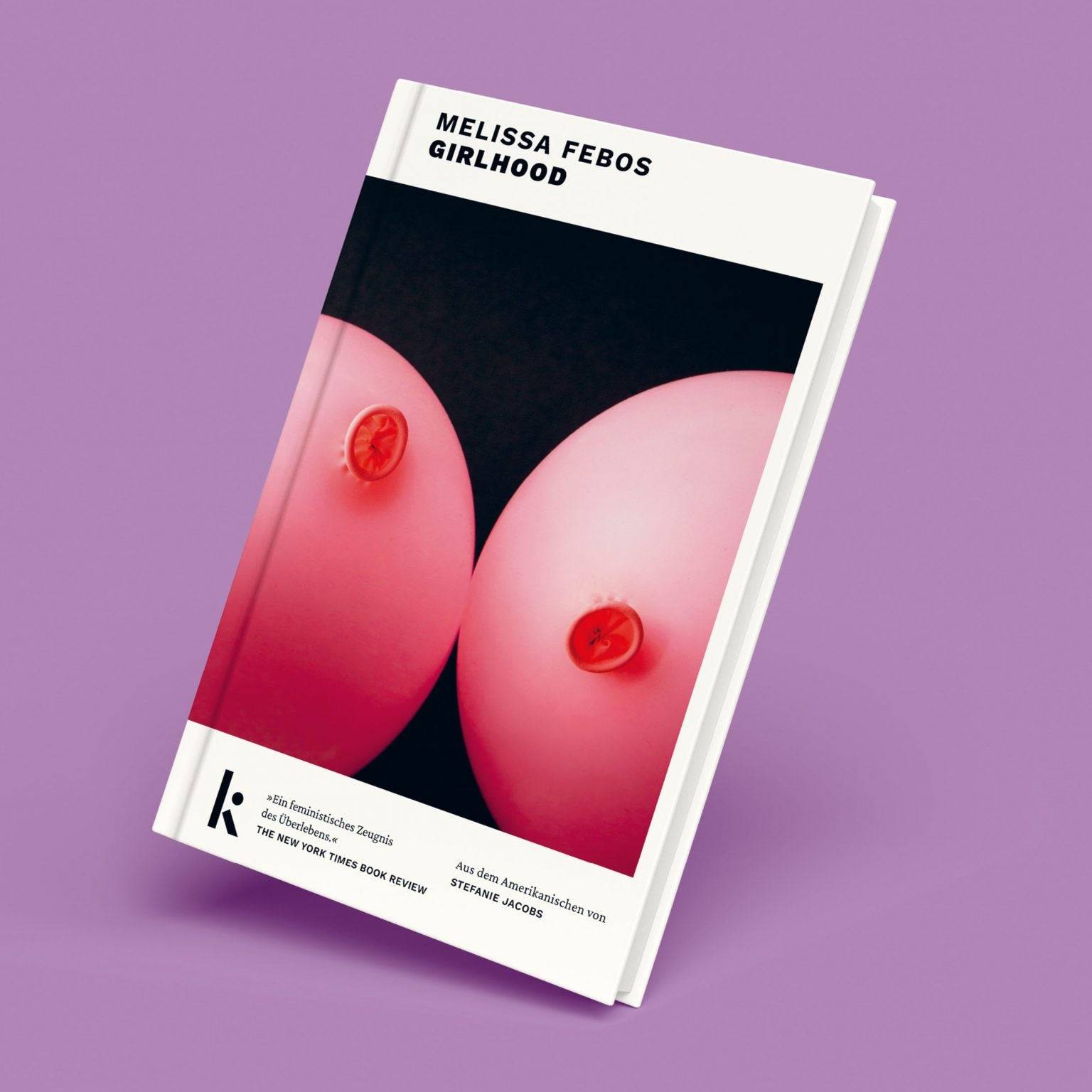Mockup von »Girlhood«, Buch von vorne im Vordergrund. 