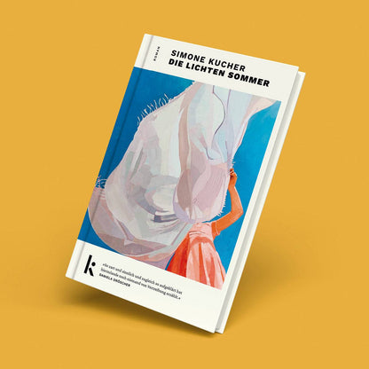 Cover von »Die lichten Sommer« vor gelbem Hintergrund. 
