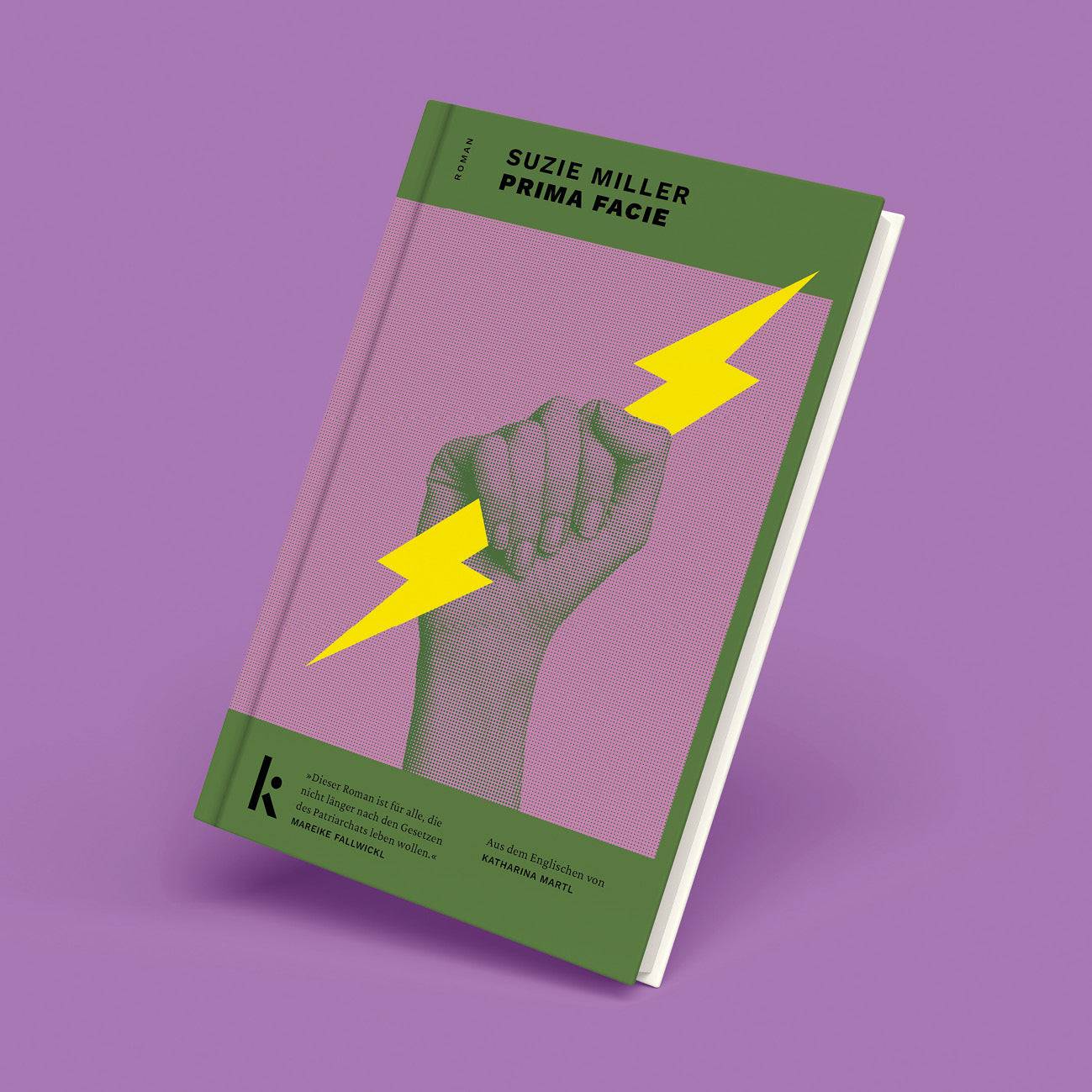 Cover von »Prim Facie« vor lila Hintergrund. 