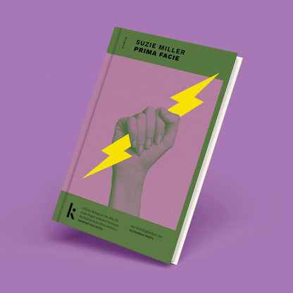 Cover von »Prim Facie« vor lila Hintergrund. 