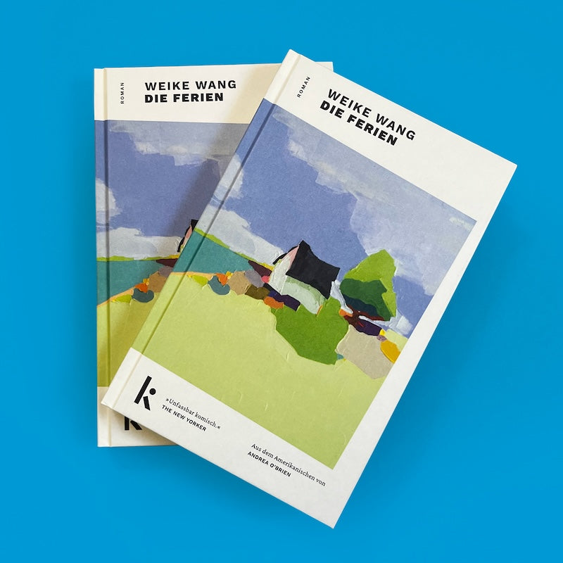 Zwei Exemplare von WEIKE WANG - DIE FERIEN | Liebe & kulturelle Unterschiede nebeneinander, Print Books für Leser kultureller und familiärer Themen.